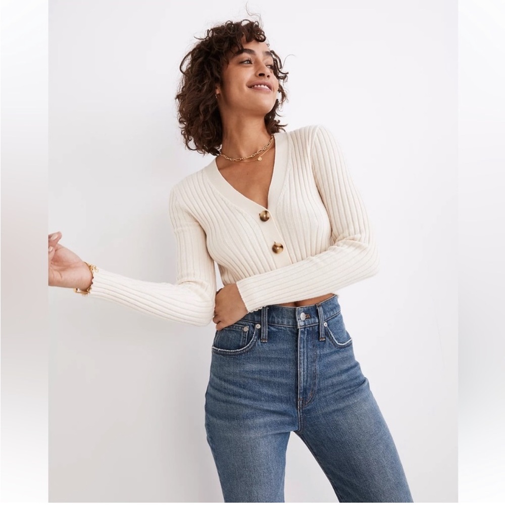 Madewell Brenville Crop Cardigan Sweater